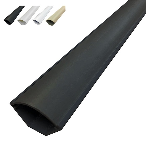 Electriduct Small Corner Duct 1075 Series Cable Raceway- 5ft- Black SRCD-1075-5-BK